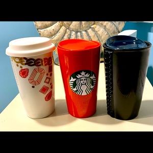 Starbucks Vintage Ceramic Tumblers (set of 3)